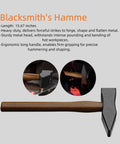 Two Piece Wolf Jaw Blacksmith Tongs And Hammer Set For Knife Making High Carbon Steel Forging Tools For Bladesmithing