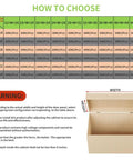 Guide on selecting Heavy Duty Soft Close Lid Support Hinges For Toy Boxes And Wooden Chests, table and open box diagram shown.