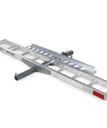 Aluminum Dirt Bike Hitch Carrier With Ramp For 2 Inch Class III IV Receiver, Lightweight Fat Tire And E Bike Hauler, 400 Pound Capacity