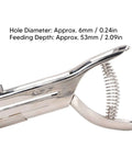 Heavy Duty 6mm Round Hole Punch for Paper ID Cards PVC Cards and Badge Photos Stainless Steel Handheld Single Circle Punch