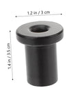 Single black spacer from Five Piece Barn Door Track Spacers Black Replacement Hardware For Sliding Doors In Garage And Basement No Fuss Easy Installation Strong Durable Wall To Track Spacing That Keeps Doors Aligned And Runs Smoothly