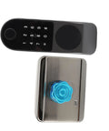 Rock Hard Aluminum Alloy Smart Deadbolt Featuring Rapid Fingerprint Reader Dual Key Cards App Management And Quick Password Code for entry access keypad and touch sensor.
