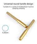 Golden Brazed Metal Router Bit For Marble Stone Grinders with round handle design, 6.35mm, ideal for various models and clamping.
