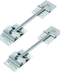 6 Inch T Entry Latch Zinc Iron Trailer Door Retainer For RV Two Pack durable hardware with secure lock, installation screws visible