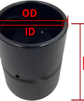 Heavy Duty Excavator Bucket Bushing Kit Pivot Pin Bearing Sleeve 45X55X40MM ID X OD X L Built Tough For Quick Drop In Fit On Universal Excavator Buckets Easy Install Reduces Wear And Keeps You Rolling. Black steel bushing with OD and ID marked