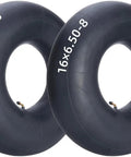 2-Pack Heavy-Duty Inner Tubes 16x6.50-8 And 16x7.50-8 With TR-87 Bent Valve Stem for Lawn Mowers, Tractors, and Wheelbarrows