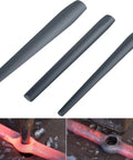Pro Grade Drift Set For Forging And Knifemaking 3 Pc Kit With Tomahawk Axe And Mouse Hammer Drifts in use and forging close-up