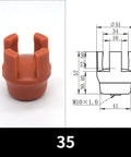 Industrial Vacuum Suction Cup Chuck Grabber With Rubber Sucker Pad Gripper Clamp For Pneumatic Accessories System 35mm To 95mm Diameter, 35mm tool with dimensions.