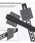 Professional Grade Rock Solid Heavy Duty 3 Fold Side Mounted Ball Bearing Drawer Slides With Full Extension Silent Smooth Gliding Action For Home Cabinetry Projects 350Mm, showcasing thickened steel plates.