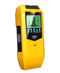 5 in 1 for stud Finder Wall Scanner with LCD Display for Wood Metal AC Wire Detection Deep Scan Mode DIY Tool(Yellow black) front view, showing LCD screen.