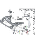 Diagram of Rolls-Royce Ghost Precision Forged Lower Control Arm Kit With Noise-Reduction Bushings And OEM-Grade Ball Joints For Right Side Suspension