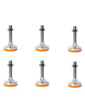 Rock Solid Heavy Duty Leveling Screw Legs With Adjustable Feet Carbon Steel Machine Supports M8 M10 M12 Threaded Base displayed in a set.