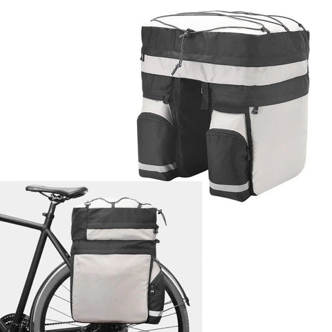 60L Bike Trunk Bag With Rain Cover For Mountain Bikes 3 In 1 Multifunctional Rear Rack Carrier Large Capacity Saddle Bag on rear rack