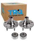 Rear Wheel Bearing And Hub Kit Two Piece Set For 4WD Ford Escape 2001 2012 And Mercury Mariner 2005 2011 Includes 2 Rear Bearings And 2 Hubs Easy DIY Replacement