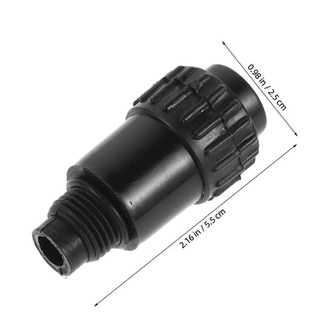 Two Pack Air Compressor Oil Plug Connector Set For Threaded Pipe Fittings Breather Vent Nozzle Kit Pump Parts And Vibration Reduction For Quick Tire Inflation And Inflatable Gear black 2.16in x 0.98in