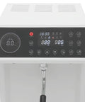 Pro Rig Commercial Steam Milk Frother Electric Cafe Milk Steamer Featuring Precision Temp Dial And Crisp Led Interface White control panel with digital display.
