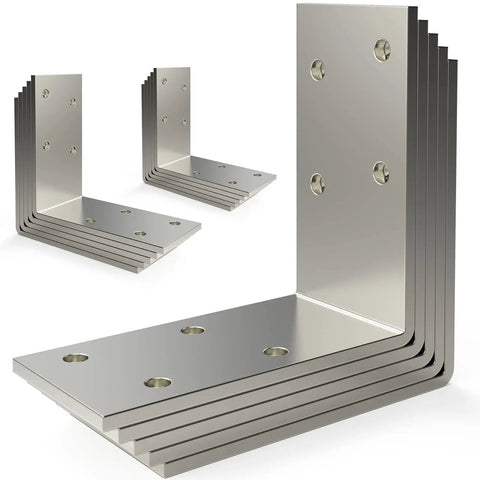 Hella Sturdy 15 Pack 3 X 3 Inch Galvanized Steel L Brackets Heavy Duty Corner Connectors for DIY projects.