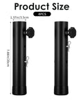 Heavy Duty Adjustable Table Risers Four Pack Foldable Table Leg Extenders steel height lifters size detail 7.88in }