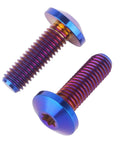 4 Piece Titanium Bolts M8x15mm M8x20mm M8x25mm M8x30mm Set With Torx T30 Head Grade 5 Fully Threaded Burnt Blue Finish for Bikes Drones RC Cars