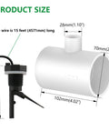 Flow Switch With Tee For Goldline Salt Systems Including AquaRite ProLogic AquaLogic Mineral Springs MS10 MS11 Swimpure And AquaPlus Half Inch NPT 15 Ft Shielded Cable PVC Tee Replacement Sensor No Contact Easy Install, with dimensions