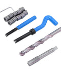 1.25 Thread Repair Kit With Inserts And Tools For Auto And Mechanical Repairs Complete Blue Toolset with steel insert coils and drill