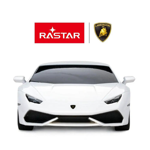 Front view of Lamborghini Huracan LP610-4 1 24 Scale RC Car With Realistic Exterior And Interior Officially Licensed White Remote Control Toy