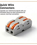 Double Wire Push In Terminal Connectors Kit No Fuss Fire Resistant Lever Lock Wire Connectors Tool Free Quick Connect