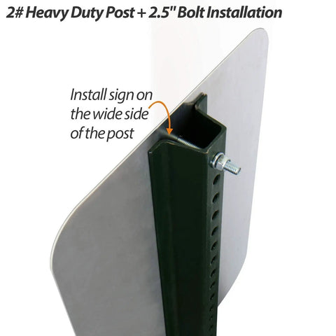 K Kit Sign Attachment Kit For Posts With Heavy Duty U Channel And Galvanized Posts Sign Post Hardware shown with 2.5 inch bolt