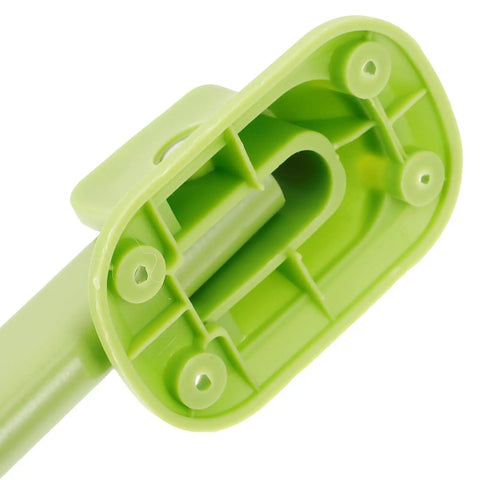 Close-up of light green plastic part of Foldable Table Legs Set Of 4 For Furniture And Laptop Desks Super Easy Setup And Removal Lightweight