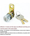 Brass Cam Lock For Equipment And DIY Furniture Hardware JA29 B 1Pcs Dope Keyed Door Latch with keys displayed