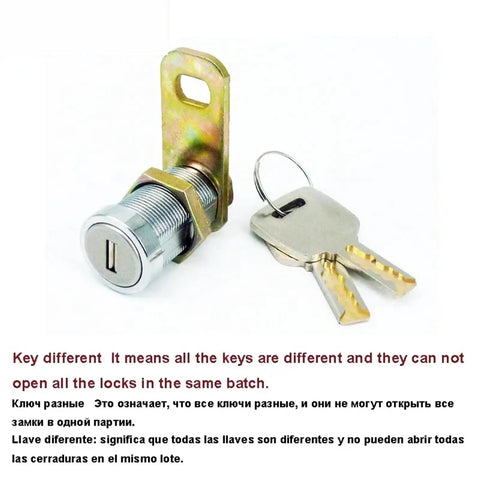 Brass Cam Lock For Equipment And DIY Furniture Hardware JA29 B 1Pcs Dope Keyed Door Latch with keys displayed