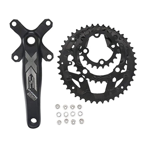 Beast Alloy 6061 Mountain Bike Crankset With Hollow Integrated Chainring And Detachable Sprocket side view
