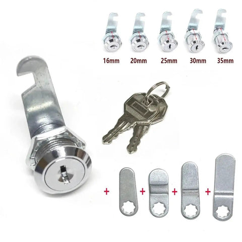 Cabinet Cam Lock With Two Keys For Tool Box Locker Drawer And Furniture Doors 25mm HJ05 Heavy Duty Locking Latch Easy Install