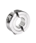 Two Piece Split Shaft Collar Clamp On For 1/2 Inch Shafts, 1-1/8 Inch Outer Diameter, 13/32 Inch Width, 304 Stainless Steel Axle Collar With Set Screw