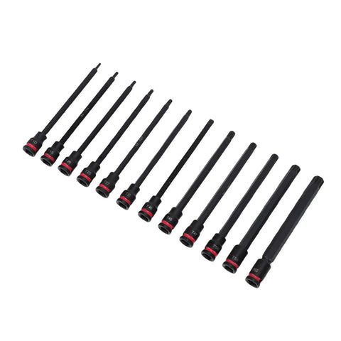 Dope 24 Piece Impact Socket Set With Star Bits T10 To T60 For Heavy Duty Car Repairs And Machine Work Plus Crv Steel Deep Sockets In Blow Mold Case, angled view
