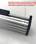 Dual Shaft Ball Screw Linear Motion Stage With Stepper Motor Precision Electric Cross Slide Module 1000 Millimeter Stroke showing M4 and M6 movable nuts.