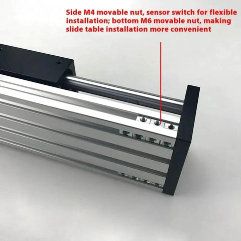 Pro Grade Dual Shaft Ball Screw Linear Slide Stage With Stepper Motor Precision Cross Module complete kit showing movable nuts for installation.