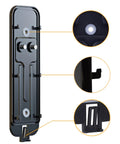Back Plate Replacement For Video Doorbell Gen 1 With Hooks, Durable Black Plastic Cover, Easy Install Backplate Accessory