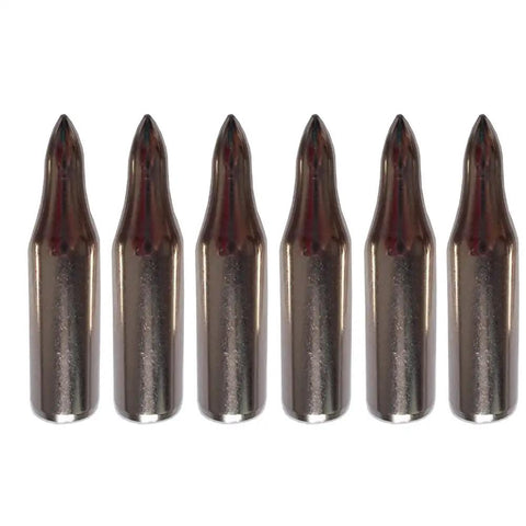 Glue On Field Points For 8mm Arrows 24 Pack Metal Arrow Tips Tough As Nails Durable Target Practice Arrowheads in a row