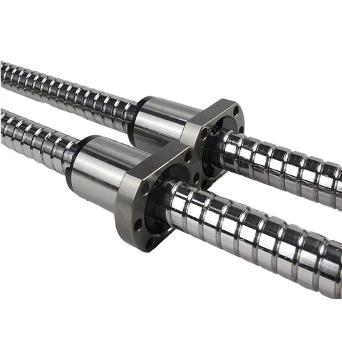 Rock Solid C5 Ground Ball Screw 20 Millimeter Diameter 5 Millimeter Pitch 94 Inch Long Linear Motion Shaft With Matching Ball Nut.