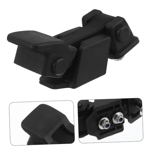 Close-up of black Hood Latch Locking Kit For 2007 To 2017 Trucks Anti Theft Hood Lock With Retainer Clip Easy Install Exterior Accessory Upgrade