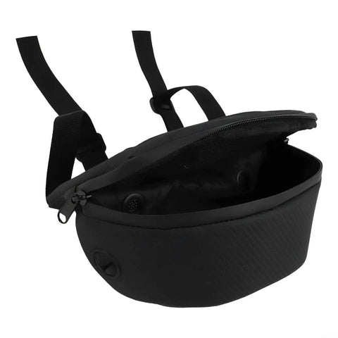 Cool Motorcycle Handlebar Bag With 2 Liters Storage And Phone Window For MTB E-bike Waterproof Tool Kit Rides Daily Commutes Black, open black bag