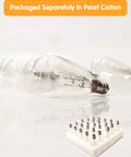ST35 Edison Clear Bulbs 5W 120V Replacement For C7 E12 Screw Bases shown with pearl cotton packaging