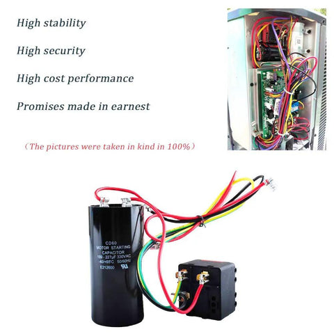HVAC Hard Start Kit For 3 To 5 Ton AC Units Kickstart Your Air Conditioner With A High Performance Capacitor Kit shown with wiring