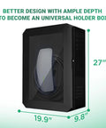 Outdoor EV Charger Box With Cable Organizer, Waterproof Dustproof Enclosure for Universal Connector showing dimensions