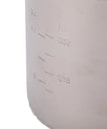 Close-up of measurement markings on 750ml Folding-Handles Outdoor Water Mug For Camping And Hiking, Lightweight Alloy Cup