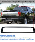 Third Brake Light Seal Gasket For Chevy Silverado And GMC Sierra 1500 2500 3500 2014 To 2018 Rear Cab High Mount Stop Lamp, Heavy Duty Waterproof Replacement, Easy DIY Install, Weatherproof Seal on black truck rear view