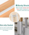 Beefy Heavy Duty Wood And Stainless Steel Door Pull Handle For Barn And Entry Doors Push Pull Grip Commercial Public Door Hardware Easy Assembly With Included Hardware 39 Inch Size close-up of handle and non-slip gasket