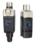 2.4GHz Wireless Microphone System With XLR Transmitter And Receiver for Dynamic Mics; both units with control buttons and ports