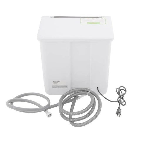 Ace Portable Countertop Dishwasher With Four Smart Wash Modes And Turbo 360 Spray, compact design with hoses and power cord.